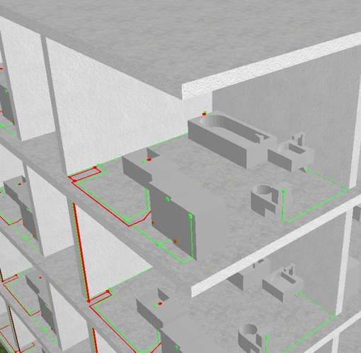 Ansicht der Grundrissplanung in 3D. - Hottgenroth/ETU - © Hottgenroth/ETU
