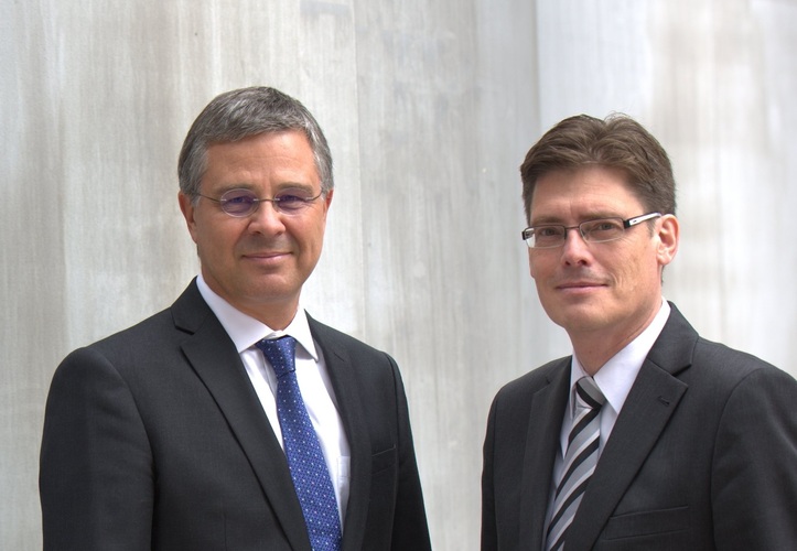 Vorstände der LTG Aktiengesellschaft (v.l.): Wolf Hartmann (Vorsitzender) und Ralf Wagner. - LTG - © LTG
