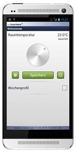 Screenshot Temperatursteuerung per Smartphone. - mobilcom-debitel - © mobilcom-debitel
