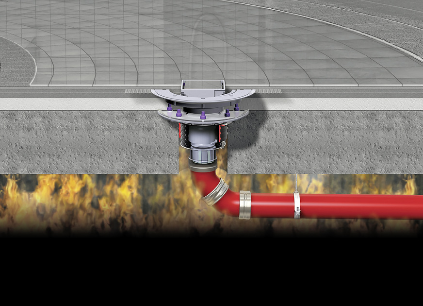 Bild 3 Das Brandschutzelement Fire-Kit quillt im Brandfall auf und verhindert so eine Brandweiterleitung.