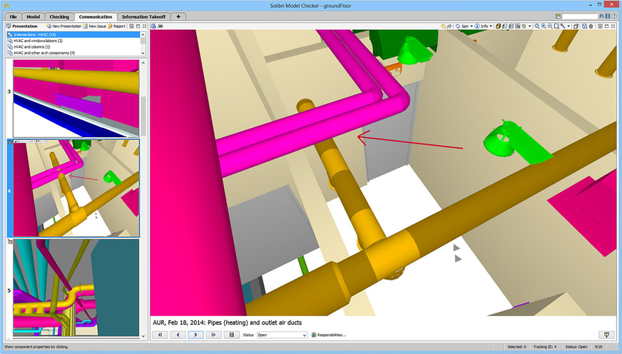 3 Das, was im CAD- oder BIM-Modellprüfungsprogramm als Problem erkannt wurde,…