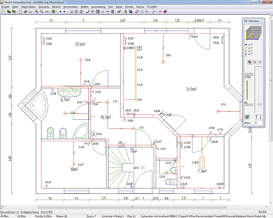 Bild 2: Basis von Elektroinstallationsplänen sind entweder importierte oder mit einem integrierten Editor ­erzeugte Grundrisse.