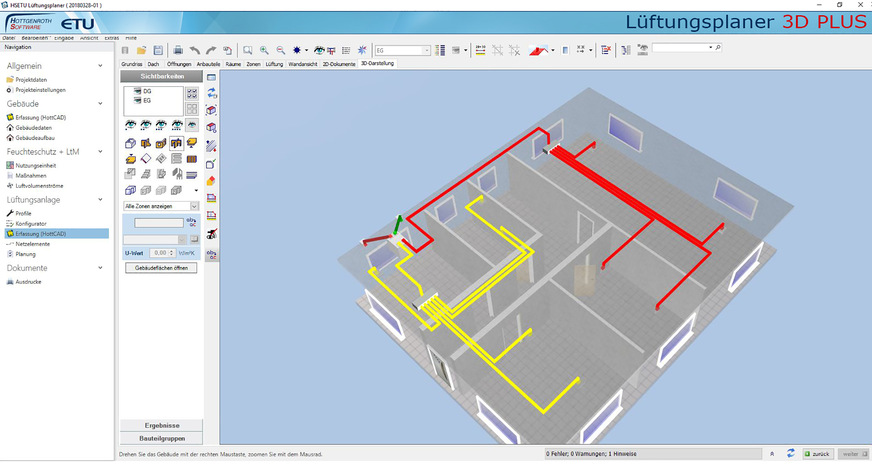 Bild 6:  …bis zu produktneutralen Lüftungskonzept-Planungsprogrammen mit Schnittstellen zur 3D-Lüftungsplanung.