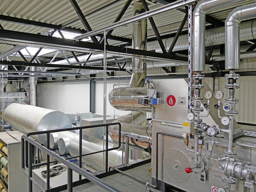 Bild 2 Sonderabgas-Wärmeübertragersystem in Verbindung mit der Lackieranlage.