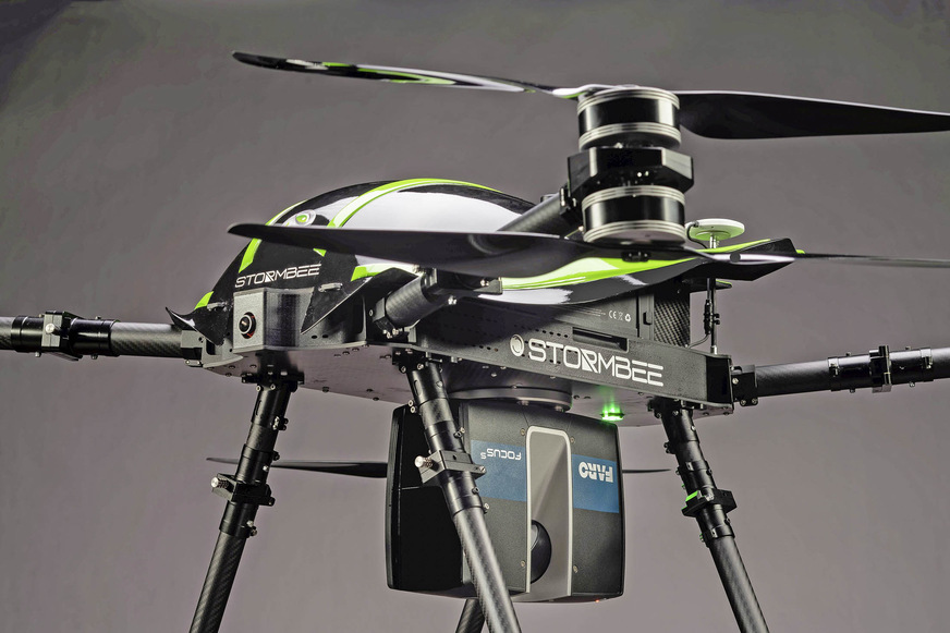Bild 11: Mit speziellen 3D-Laserscannern ­ausgestattete Drohnen liefern präzise 3D-Messpunkte und 360°-Fotopanoramen.