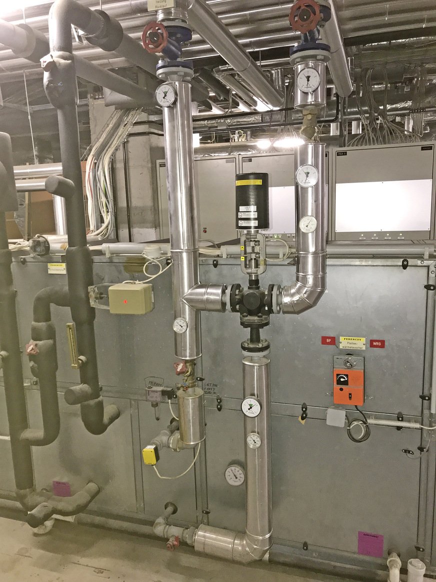 Bild 2:&nbsp;Strahlpumpe zur Regelung des Heizregisters einer Lüftungsanlage.