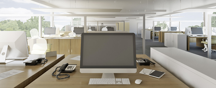 Bild 2: Die Auralisation von Büroräumen ermöglicht Hörvergleiche unterschiedlicher akustischer Szenarien.