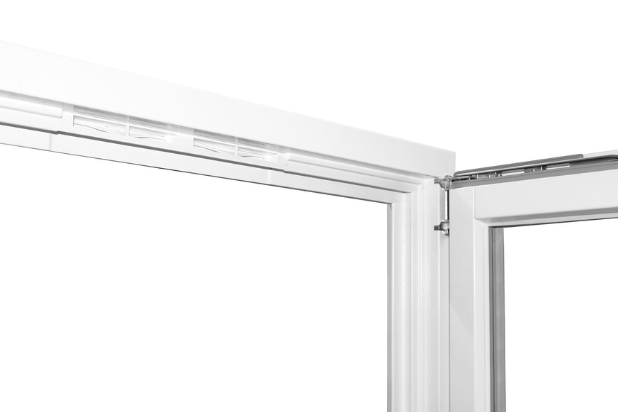 Bild 2: Der Fensterfalzlüfter FFLHmax für Holzfenster bietet sich mit einem hohen Volumenstroms für ventilatorgestützte (Ent)Lüftungskonzepte an.