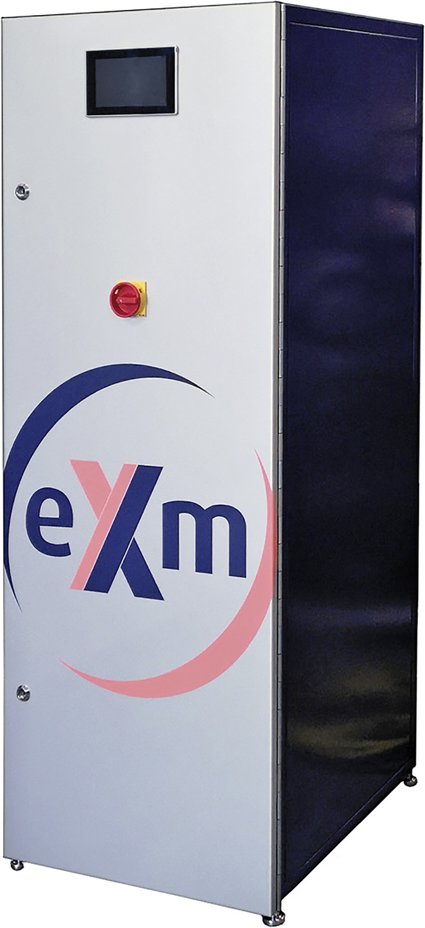Bild 2: Unabhängig von der Leistung – max. 5 kW bis 40 kW – findet die eXergiemaschine inklusive der Regelungstechnik in einem Gehäuse Platz, das etwa die Abmessungen eines hohen Kühlschranks hat.