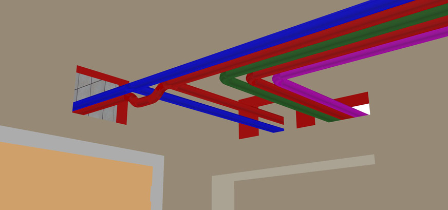 Bild 4 Ein wesentlicher Vorteil der 3D-Aussparungsplanung ist die visuelle Kontrolle der Gebäude- und Leitungsgeometrien.