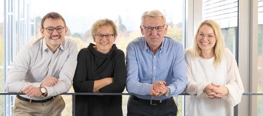 Optimistischer Blick in die Zukunft: Firmengründer Jutta und Thomas Elsner mit Sohn Bastian und Tochter Lina.