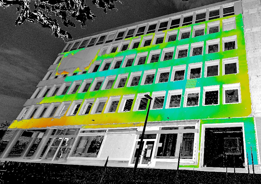 Bild 10 Im Rahmen von As-Built-Dokumentationen kann beispielsweise die Unebenheit einer Fassade qualitativ dokumentiert werden.
