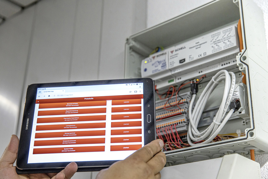 Bild 5 Durch die Vernetzung der Duschpaneele mit dem Wassermanagement-System SWS können die Betriebsparameter über SWS-Software übersichtlich und schnell eingestellt werden.