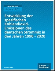 Entwicklung der spezifischen Kohlendioxid-Emissionen des deutschen Strommix in den Jahren 1990 – 2020.