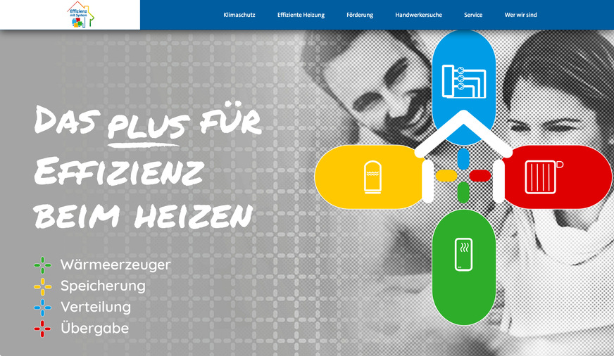 Das Projekt „Effizienz mit System“ richtet sich sowohl an Endverbraucher als auch an das SHK-Fachhandwerk und Energieberater und informiert über die technischen Zusammenhänge und Vorteile des perfekt abgestimmten Heizungssystems.  