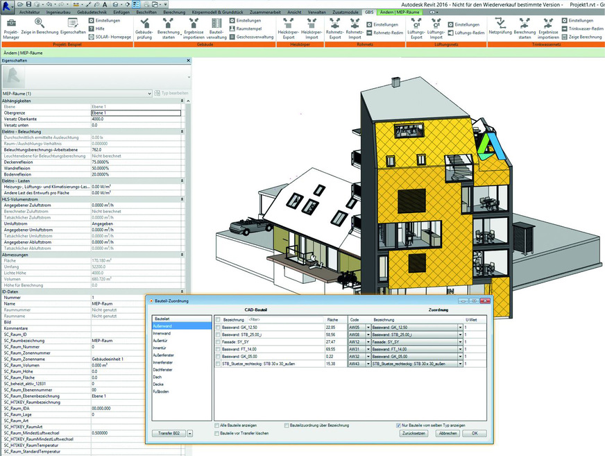 Bild 9 Im Zusammenhang mit der BIM-Planung spielt der Im- und Export von Gebäude- und Raumdaten auch bei der Heizlastberechnung eine immer wichtigere Rolle.