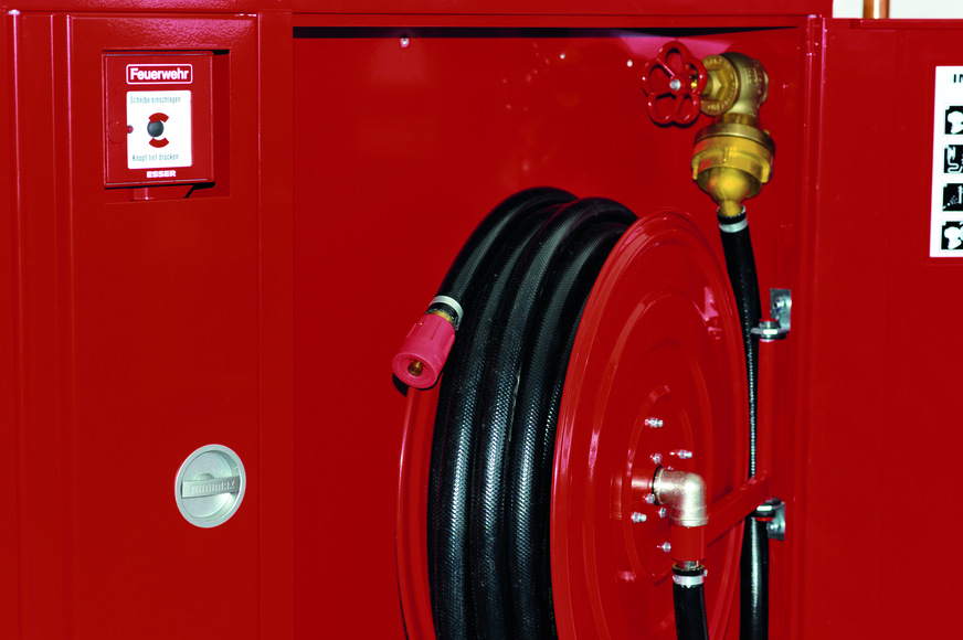 Bild 2 Wandhydrant Typ F. Der Fließ- und Ruhedruck muss in den von DIN 14 462 vorgegebenen Bereichen liegen.&nbsp;