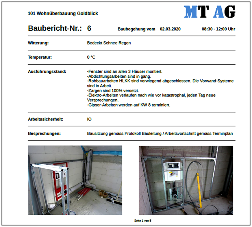 Bild 8 … und in Form von Berichten an Betroffene und Projektpartner verteilt.
