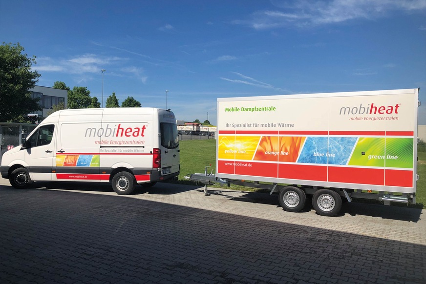 mobiheat-Dampfzentrale: Mobiler Dampf im Anhänger.