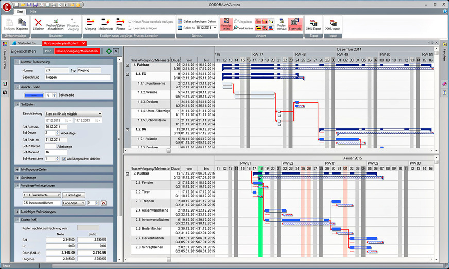 Bild 10 Multifunktionale AVA-Software bietet zusätzliche Funktionen und Module für das Baukosten-, Termin-, Projekt-, Baustellen- oder Dokumentenmanagement.