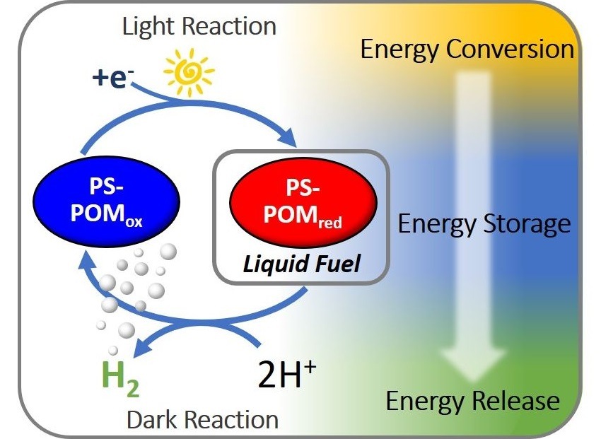 &nbsp; &nbsp; &nbsp; Funktionsweise des Einzelmolekülkatalysators.