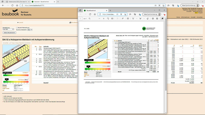 Bild 10 Webbasierte U-Wert-Rechner bieten stets aktuelle Programmfunktionen und kontinuierlich wachsende Baustoff- und Bauteilkataloge.