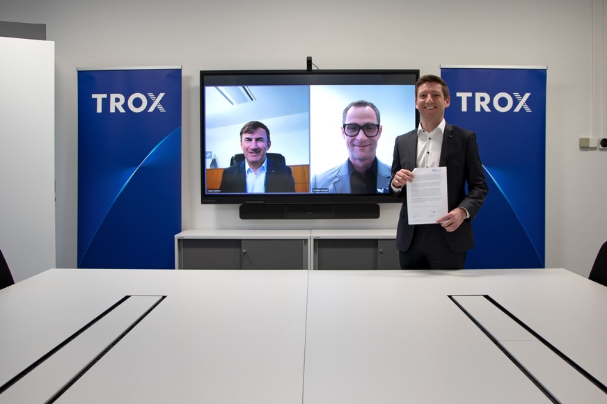 Norbert Heger, Geschäftsführer Trox HGI, Christian Sommer, Geschäftsführer Sommer MSR, und Karl Palmstorfer, Leiter International Business EMEA bei Trox (v.l.).