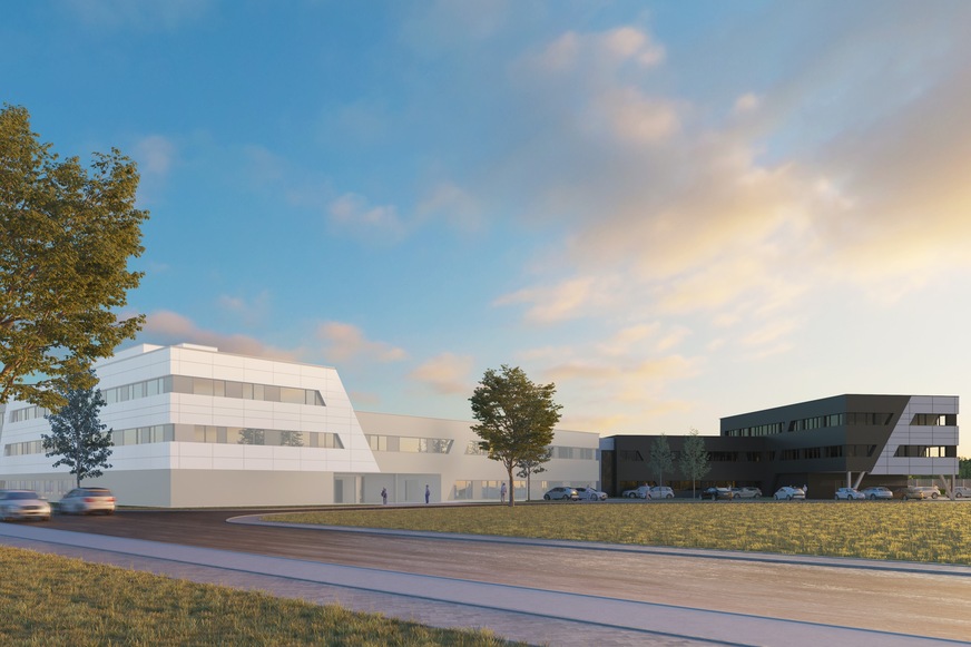Bild 1 Das neues Gebäude auf dem Firmencampus des Softwareentwicklers Dr. Thomas + Partner.