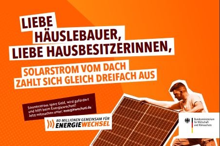 Mit der Kampagne „80 Millionen gemeinsam für Energiewechsel“ appelliert das BMWK an die Gesamtheit der mehr als 80 Millionen Bundesbürgerinnen und -bürger, gemeinschaftlich mehr Tempo zu machen und zu schauen, wo jede und jeder Einzelne einen kleinen Beitrag zum Energiesparen leisten kann.