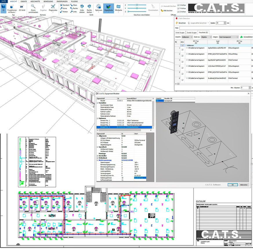 Bild 5 Individuell erweiterbare Bauteilkataloge, automatische Plan- oder Legendengenerierungen vereinfachen die Elektroplanung.