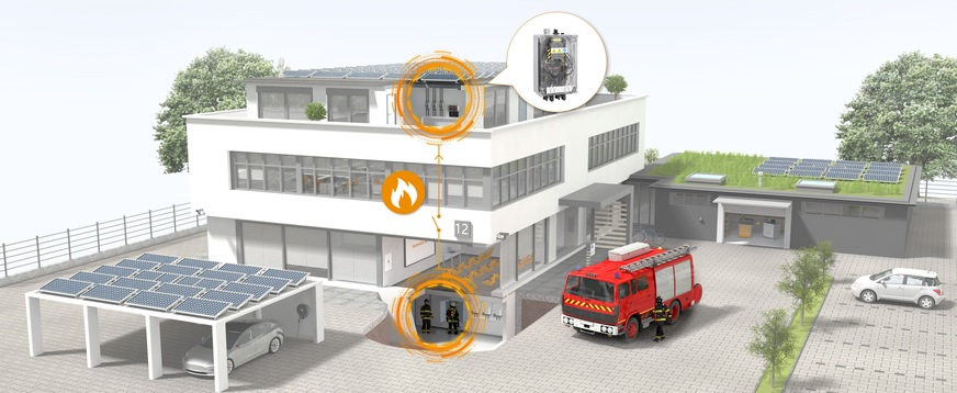 Weidmüller: Der Feuerwehrschalter PV Next schaltet Leitungen automatisch spannungsfrei, wenn die Wechselstromversorgung getrennt wird.