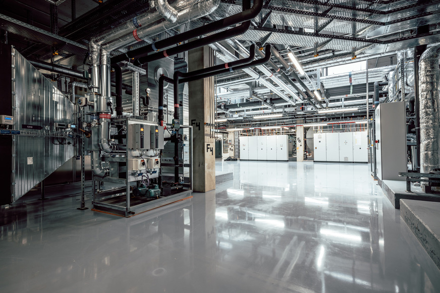 Neben den sechs Lüftungsgeräten lieferte die BerlinerLuft. Technik auch 10 000 m2 Lüftungskanäle und Formteile.
