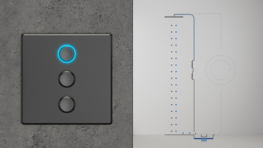 Grohe: Recycling-Dusche im Frischwasser-Modus.