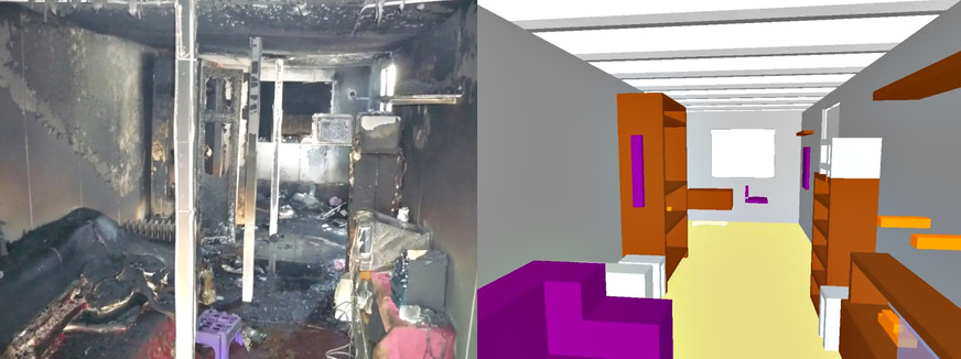 Bild 5 Auch Brandursachen und Brandverläufe können anhand von Simulationsmodellen untersucht werden.