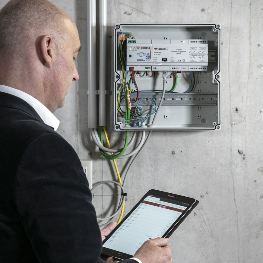 Bild 3 Gemäß VDI 6023 Blatt 1 müssen Betrieb und Instandhaltung einer Trinkwasser-Installation überwacht und dokumentiert werden. Dies gelingt komfortabel und wirtschaftlich mit dem Schell Wassermanagement-System SWS.