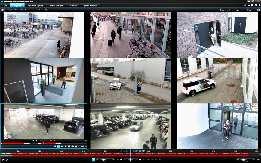 Bild 12 Die maschinelle Bildauswertung erweitert die Möglichkeiten auch in der Überwachung von Gebäuden, Anlagen oder Baustellen.