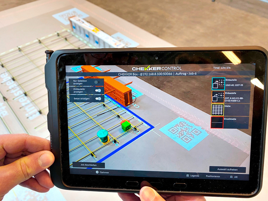 Bild 8 Augmented und Mixed-Reality-Anwendungen ermöglichen eine geometrische Überprüfung von zu erstellenden Bauteilen vor Ort und assistieren Ausführende.