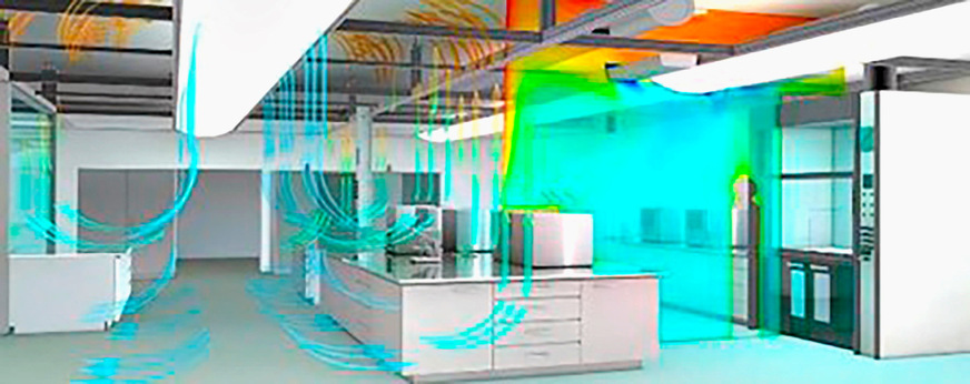 Bild 6 Die Gebäudeautomation erlaubt heute die umfassende Überwachung, Steuerung und Regelung sämtlicher Komponenten, wodurch auch flexible Beleuchtungs- und Lüftungskonzepte für Labore und Reinräume möglich werden.