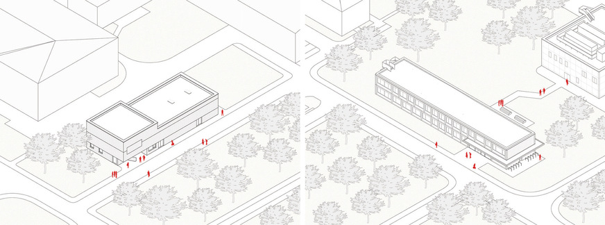 Die gemeinsam erarbeiteten BIM-Konzepte werden in 3 echten Bauprojekten angewendet und evaluiert (links: High-Tech-Laborgebäude; rechts: Low-Tech-Bürogebäude).