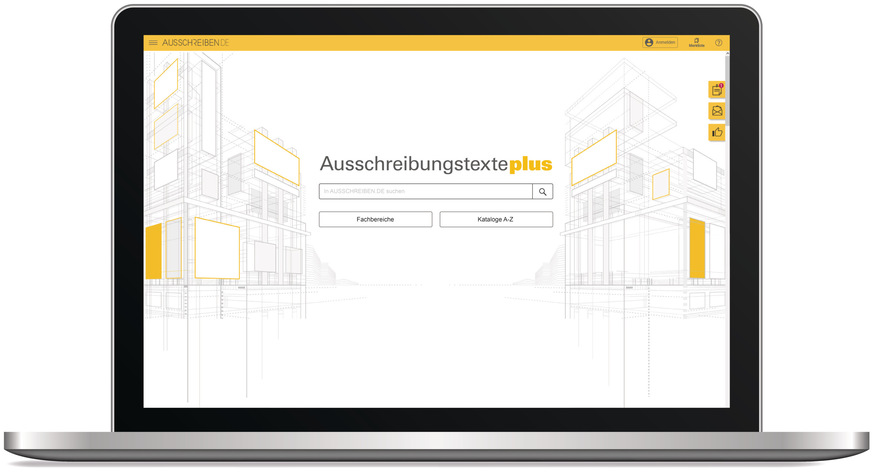 Bild 2 Ausschreiben.de: Bauproduktdaten finden, auswählen und nutzen.