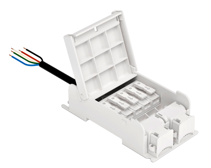 Wago: Leuchtenanschlussbox mit Linect-Schnittstelle.