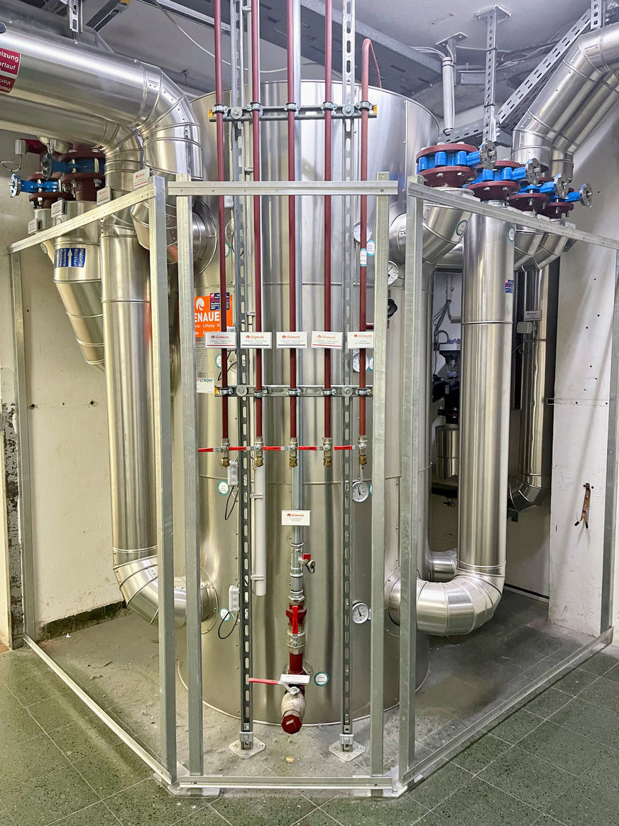 Bild 5 Zortström-Technologie ermöglicht hydraulisch sauberes Sammeln, Speichern und Verteilen von Wärme und Kälte mittels vollständiger Volumenstromentkopplung und exakter Temperaturstufentrennung.