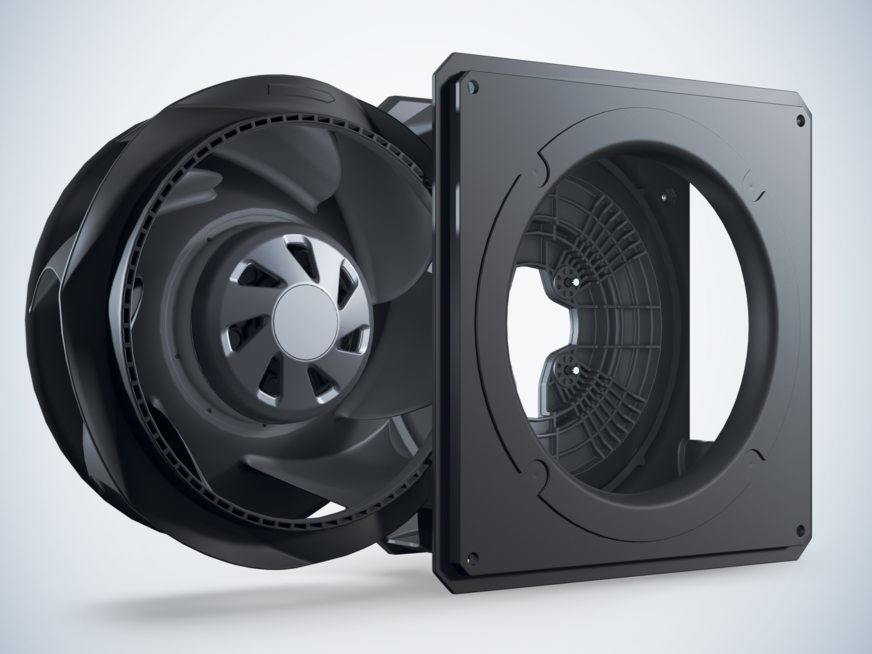 Bild  Die neuen RadiCal-Radialventilatoren überzeugen durch hohe Volumenströme, kompakte Abmessungen und ein angenehmes Geräuschverhalten.