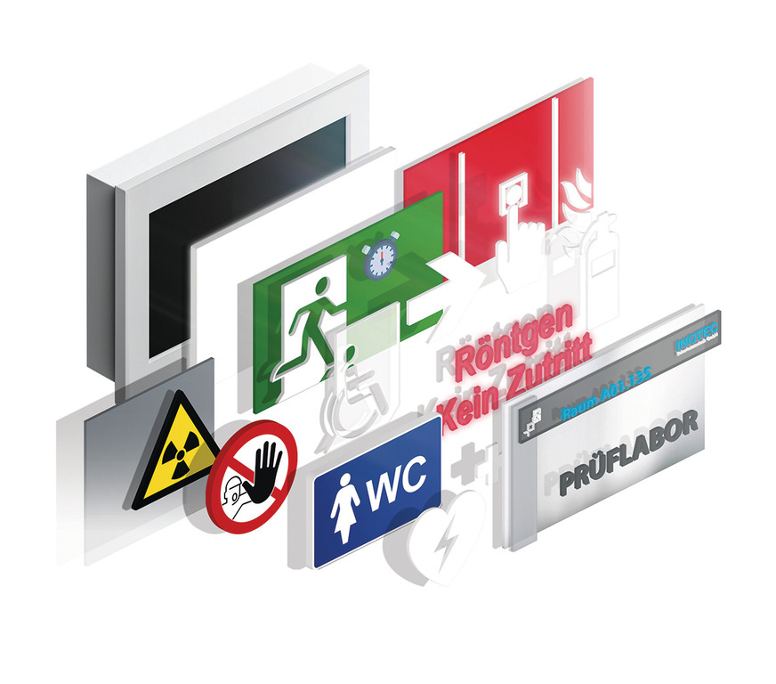 Inotec: TFT-Rettungszeichenleuchte FL 2820-TFT.