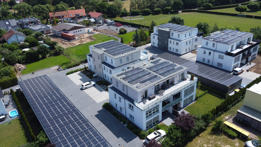 Bild 1 Blick auf das Appartementprojekt Riedwiese in Eichenzell.