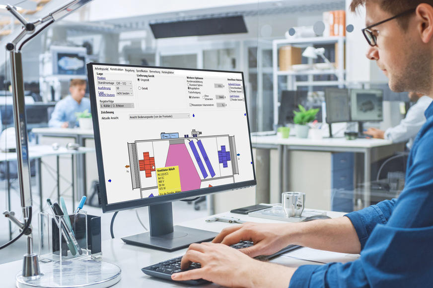 Airflow: Auslegungssoftware für zentrale Lüftungsgeräte.