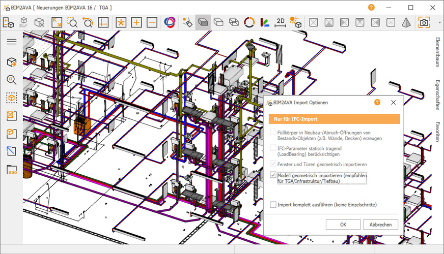 G&W Software: Vereinfachter Import komplexer Modelle in CaliforniaX über BIM2AVA V16.