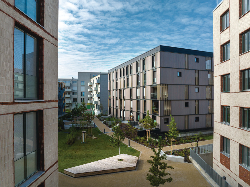 Viel Grün durchzieht das Neubaugebiet des Spinelli-Quartiers.