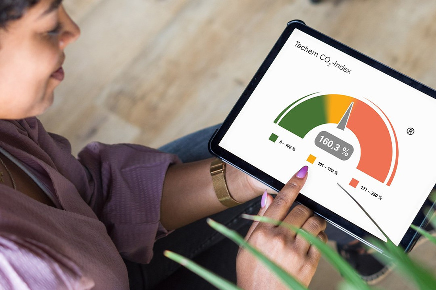 Der Techem CO2-Index zeigt: Gebäude, die über Wärmepumpen (Strom aus dem deutschen Strommix) versorgt werden, liegen bereits jetzt mit einem Index von 90 % unterhalb der Emissionsziele für 2030.