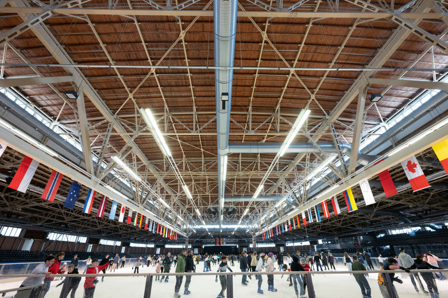 Die Eislaufhalle im Sportforum Berlin ist eine wichtige Stätte für Amateure und Profis.